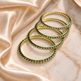 Crystal Dot Line Bangles