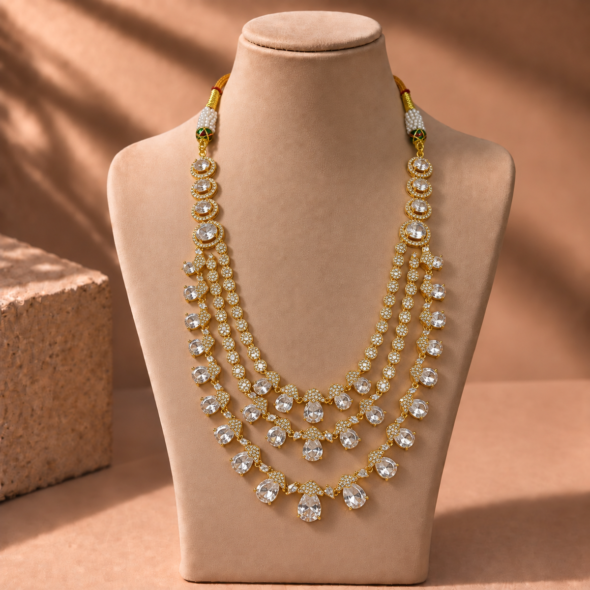 Pear Drop Tiered Necklace Set