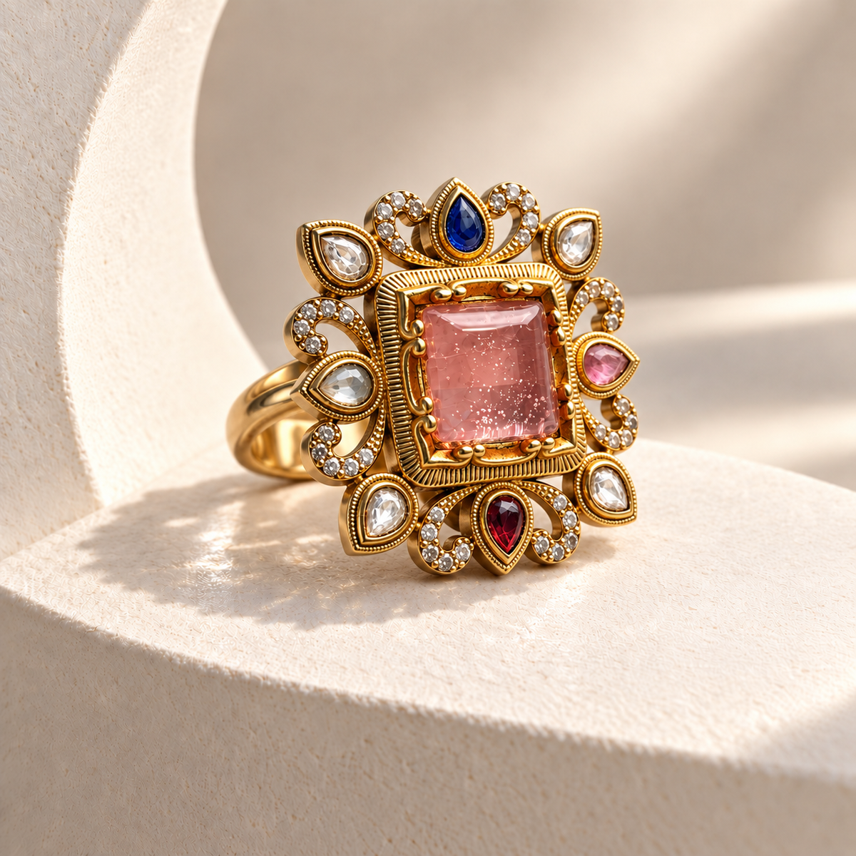 Traditional Vintage Stonework Finger Ring