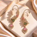 Leaf and Blossom Drop Earrings