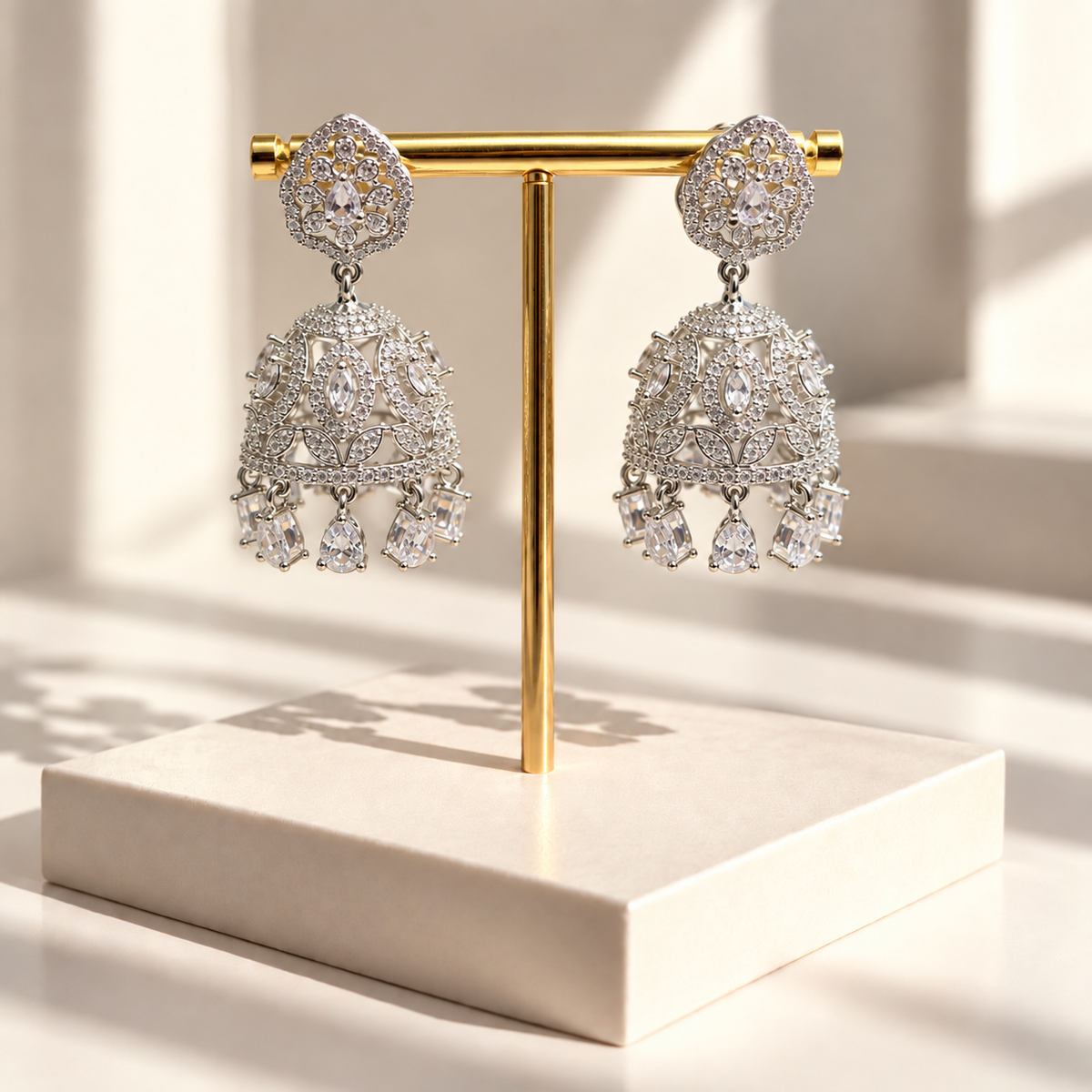 Royal Floral Jhumka Earrings