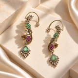 Leaf and Blossom Drop Earrings