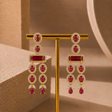 American Diamond Layered Drop Necklace Set