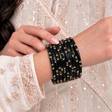 Dotted Stone Glass Bangle