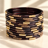 Pearl Line Glass Bangle
