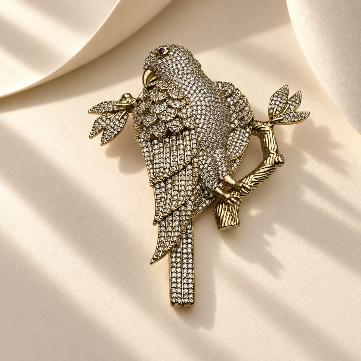 Parrot Branch Brooch