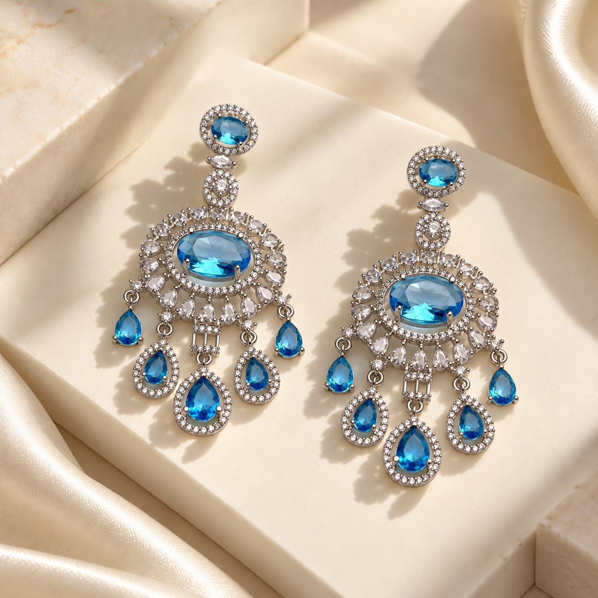 Elegant Oval Drop Earrings