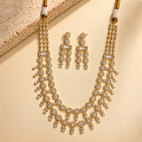 American Diamond Layered Drop Necklace Set