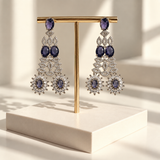 Graceful Stone Flower Earrings