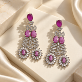 Graceful Stone Flower Earrings