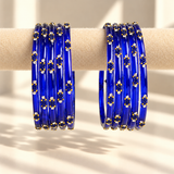 Dotted Stone Glass Bangle