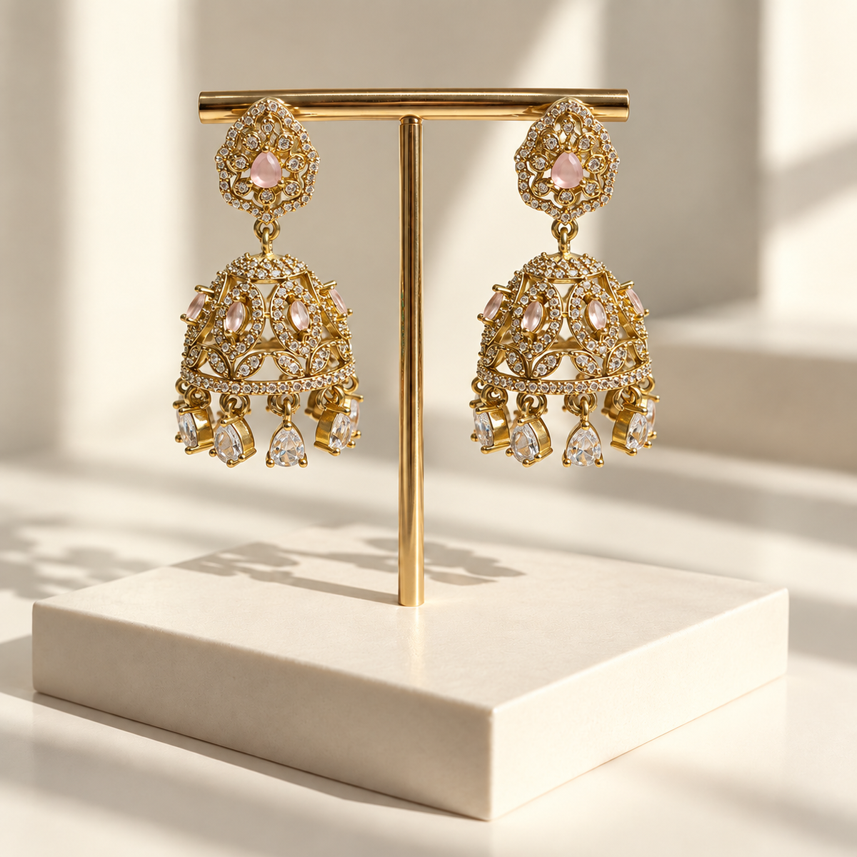Royal Floral Jhumka Earrings