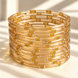 Dotted Stone Glass Bangle