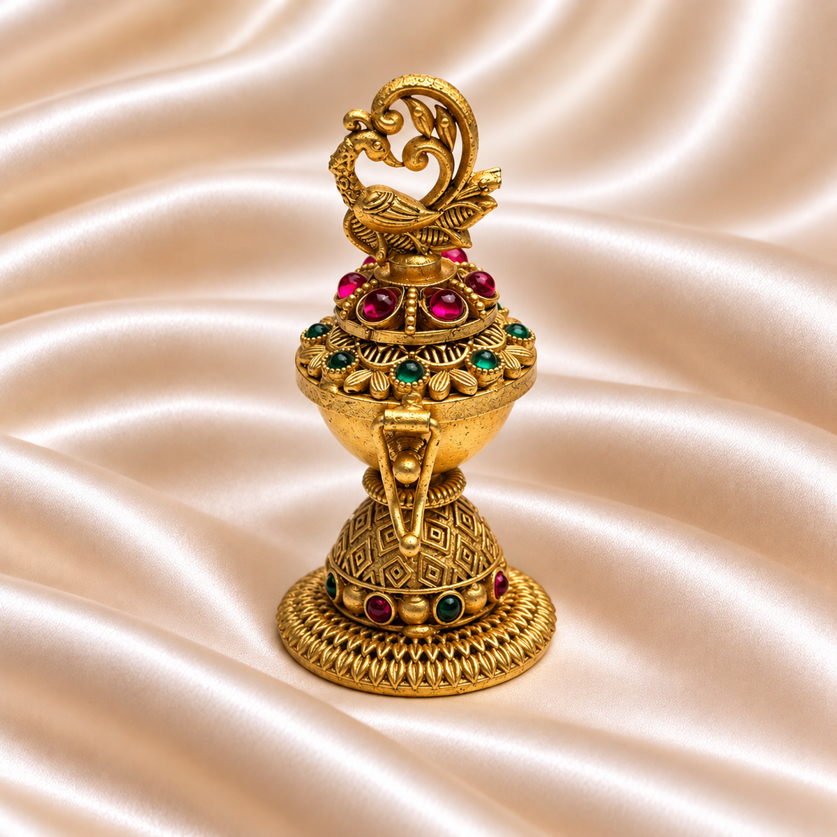 Peacock Pedestal Sindoor Holder