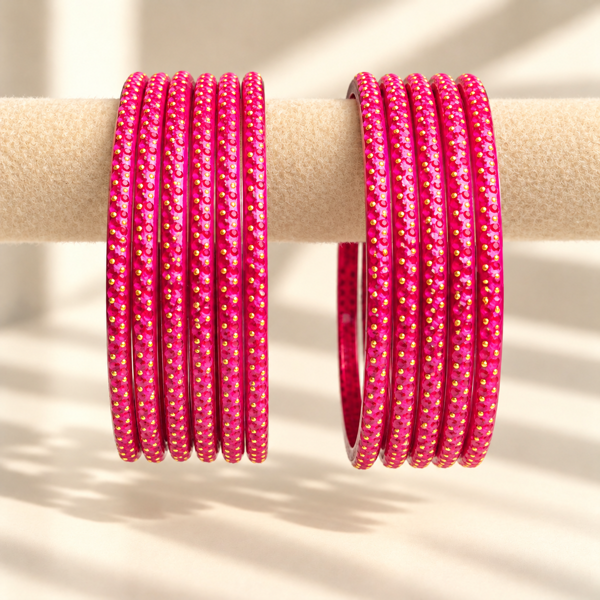 Golden Dot Glass Bangle
