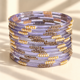 Pearl Line Glass Bangle