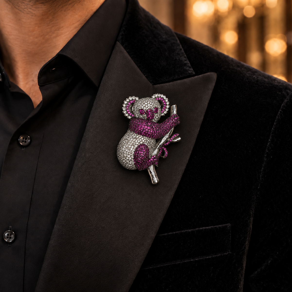 Treetop Koala Brooch