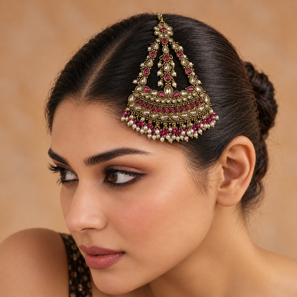 Floral Teardrop Pearl Paasa
