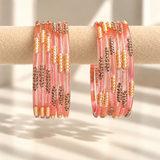 Pearl Line Glass Bangle
