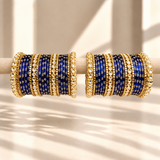 Floral Kundan Stone Bangle Set