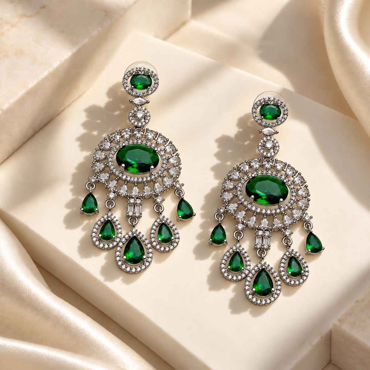 Elegant Oval Drop Earrings