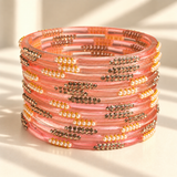 Pearl Line Glass Bangle