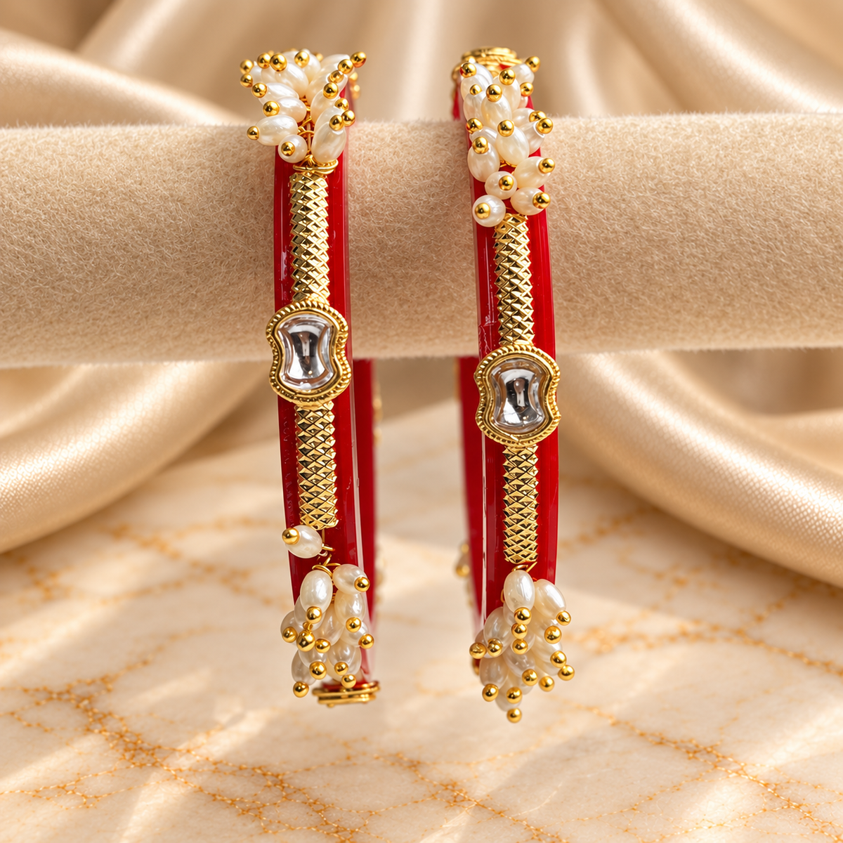 Pearl Stone Acrylic Bangles