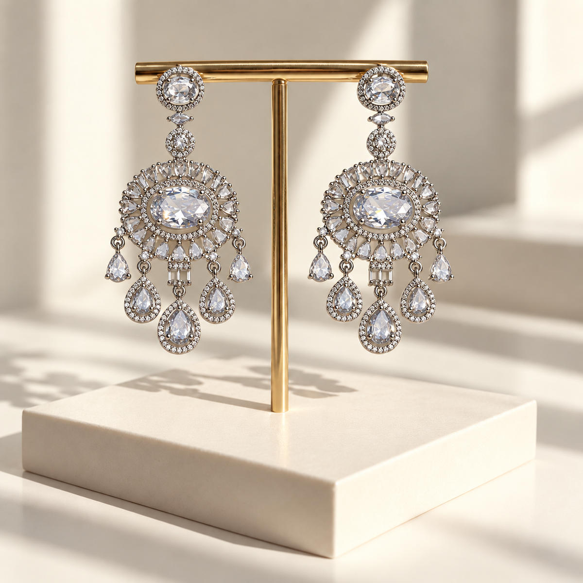 Elegant Oval Drop Earrings