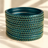 Golden Dot Glass Bangle