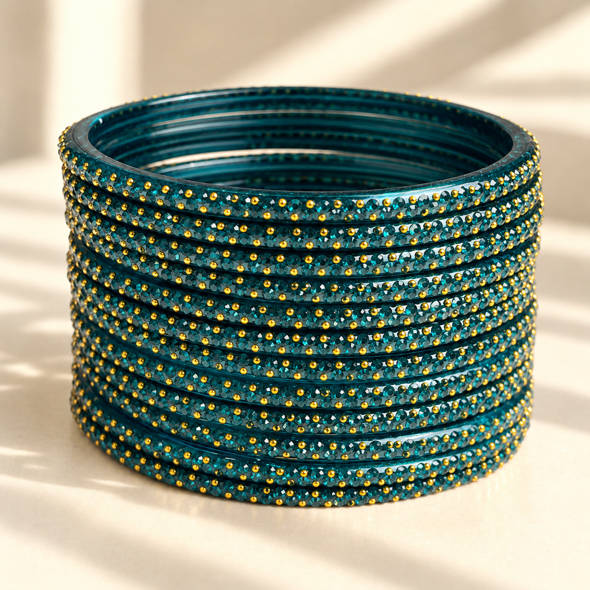 Golden Dot Glass Bangle