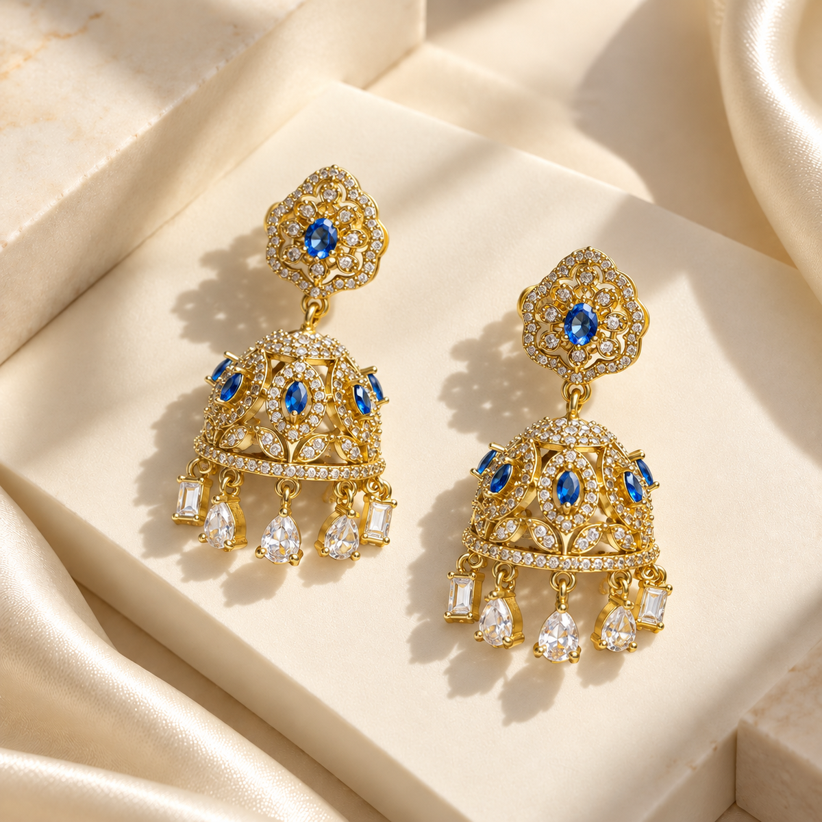 Royal Floral Jhumka Earrings
