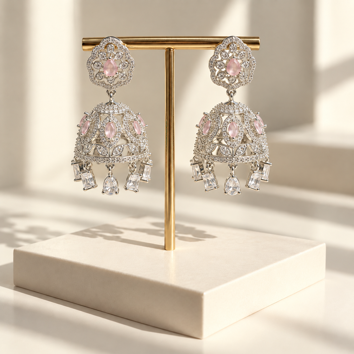 Royal Floral Jhumka Earrings