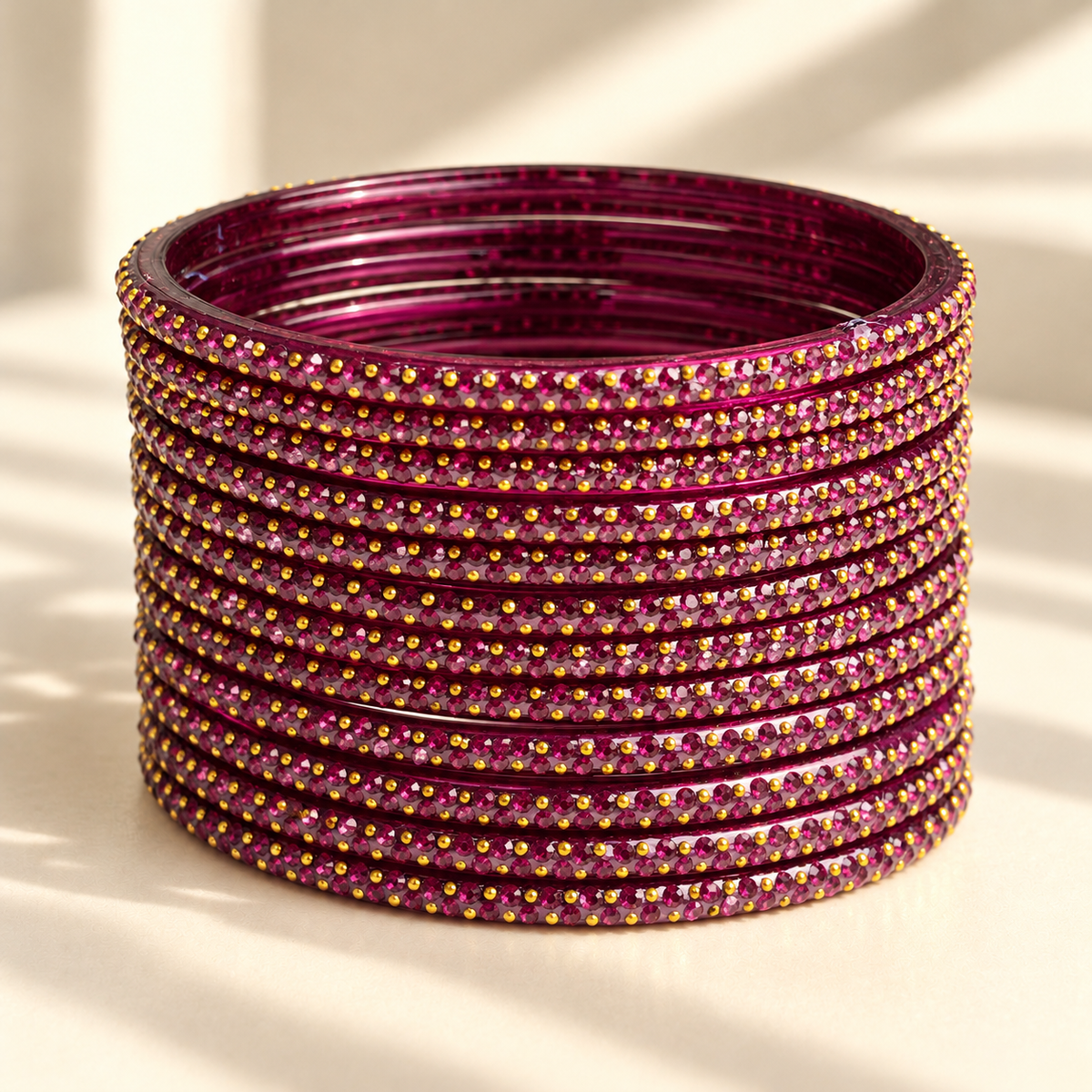 Golden Dot Glass Bangle
