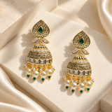 Classic Dome Pearl Jhumka Earrings