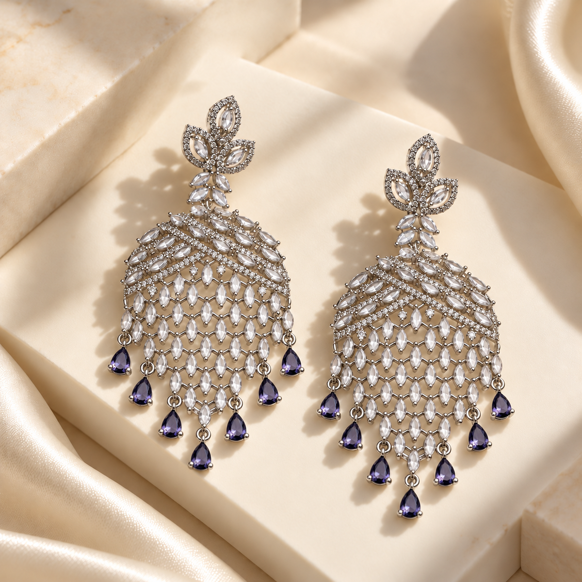 Elegant Leaf Drop Earrings