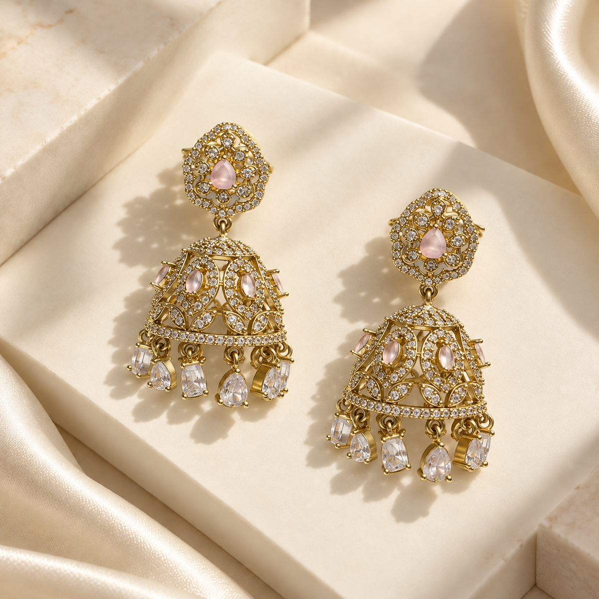 Royal Floral Jhumka Earrings