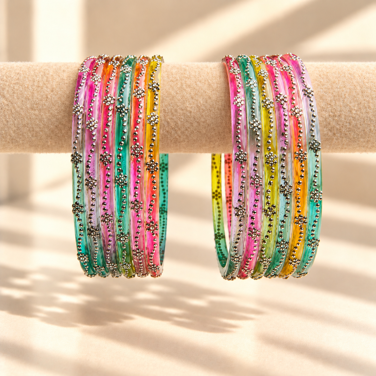 Mini Bloom Glass Bangles