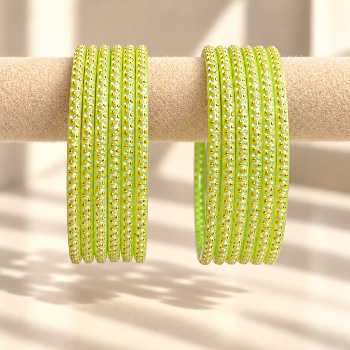 Golden Dot Glass Bangle