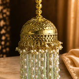 Traditional Jhumar-Style Bridal Kalira Pastel Mint Bead Strands
