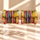 Tulip Bloom Glass Bangle Set
