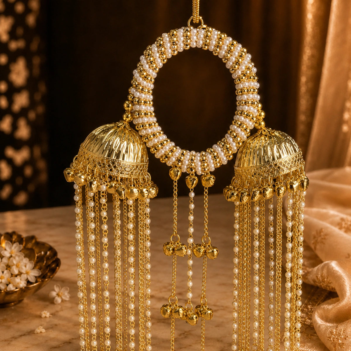 Pearl Bangle Style Kalira With Ghungroo