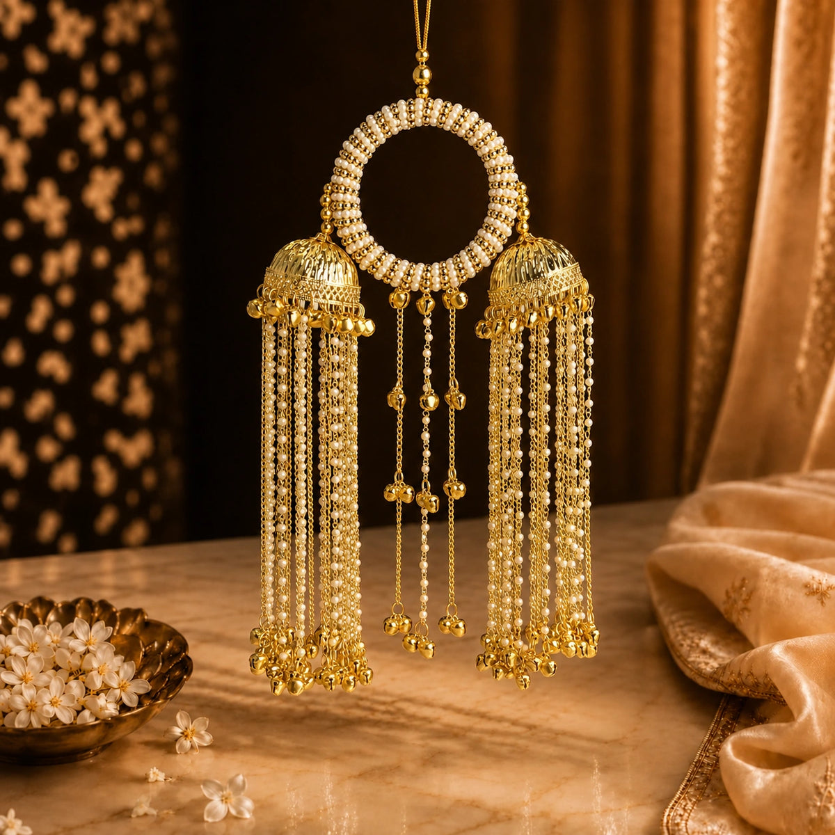 Pearl Bangle Style Kalira With Ghungroo
