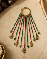 Kundan Bangle-Style Beaded Bridal Kalira With Elephant Drop