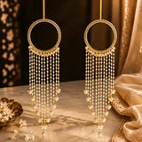 Moti/Pearl Waterfall Kalira with Pearl Bangle