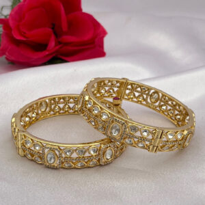 Carrot Polish Polki Kundan bangle