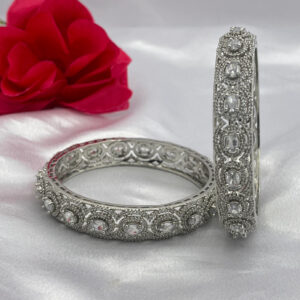 Rhodium Plated Silver Bangles