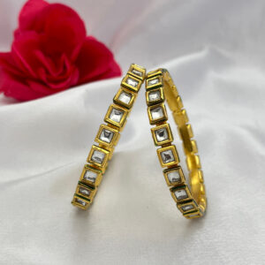 Square Kundan Bangles