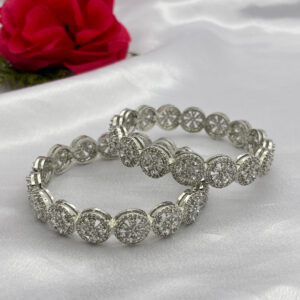 AD Bangles With Floral Pattern