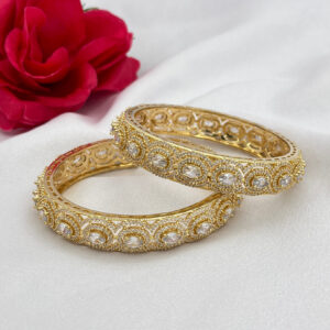 Gold-Plated AD Stone Bangles