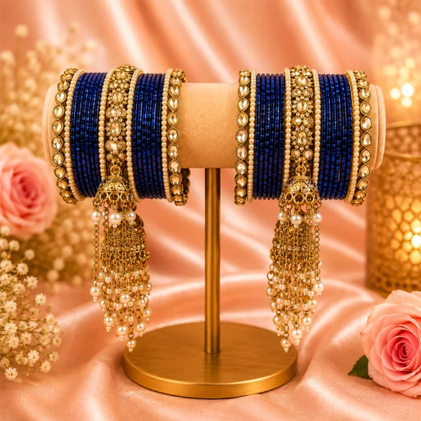 3 Jhumki Bangle Set